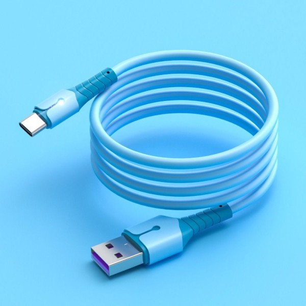 Laddkabel Snabbtelefonladdare BLÅ 2MTYPE-C TYPE-C Blue 2MType-C-Type-C