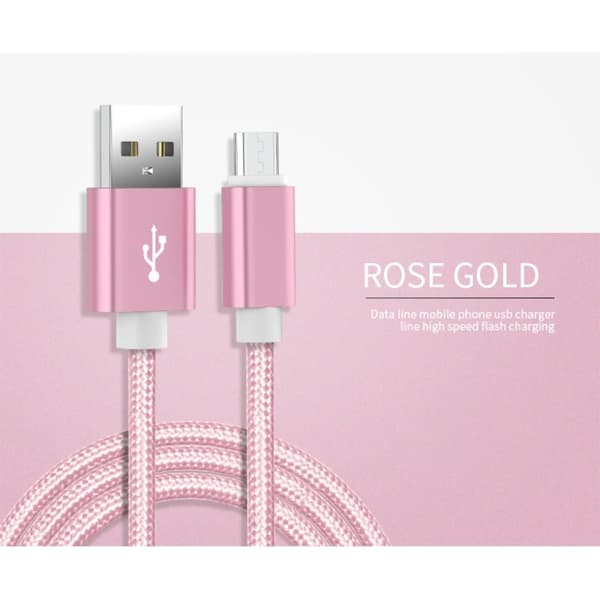 USB-C Led Type-C Ladekabel BLÅT 2 METER Blue 2 Meter