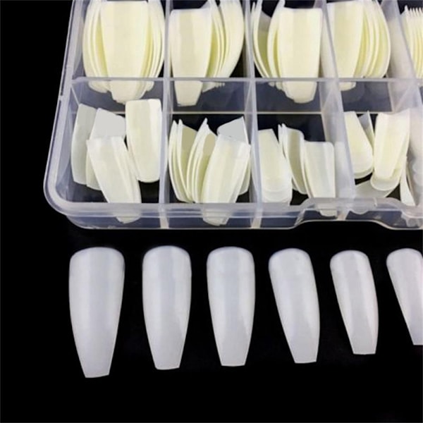 100/600st False Ballerina Nails Full Cover TRANSPARENT 600PCS transparent 600PCS