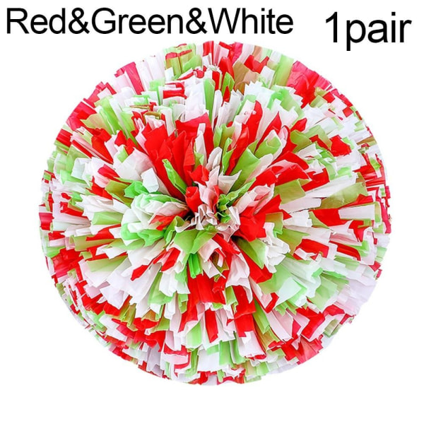 1 par Cheerleader-pomponger Cheerleading Cheerball Red&Green&White