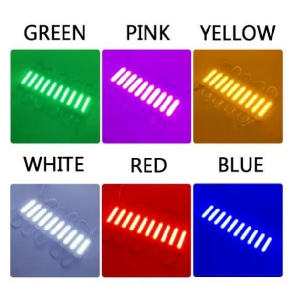 10 STK LED Modul COB Lys BLÅ 24V BLÅ 24V blue 24V