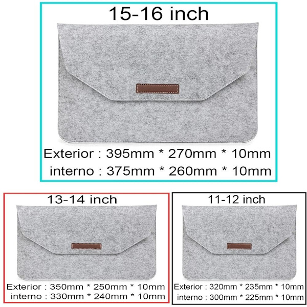 Laptopväska Sleeve Bag GRÅ 13 tum 13 tum grey 13 inch-13 inch