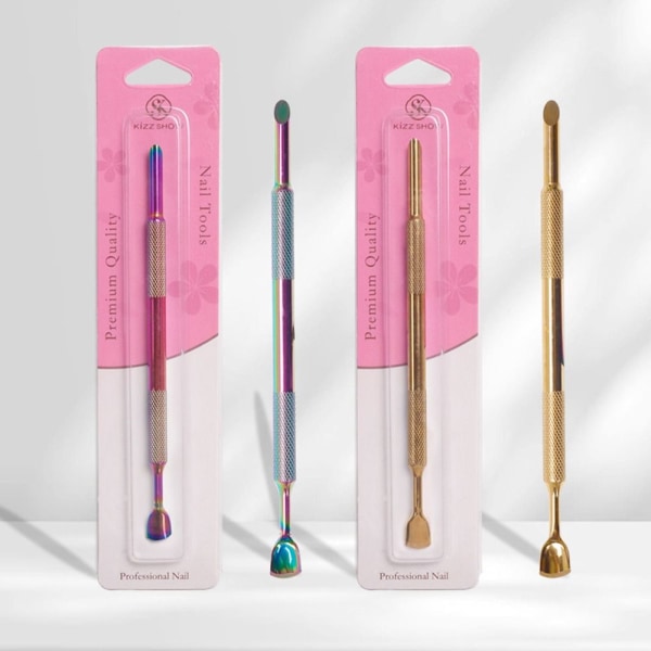 Horseshoe Nail Cuticle Pusher Itsekiinnittyvä hiekkahiutale Multicolor-2pcs