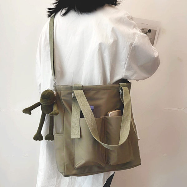 Lærredstaske Tote Skuldertasker SORT Black