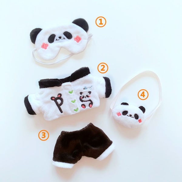 Dockkläder Panda Clothes Coat 3 3 3