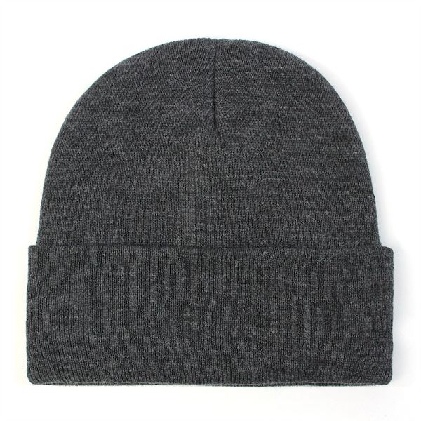 Lue Hatt Beanie med mansjett MØRK GRØNN MØRK GRØNN Dark Green