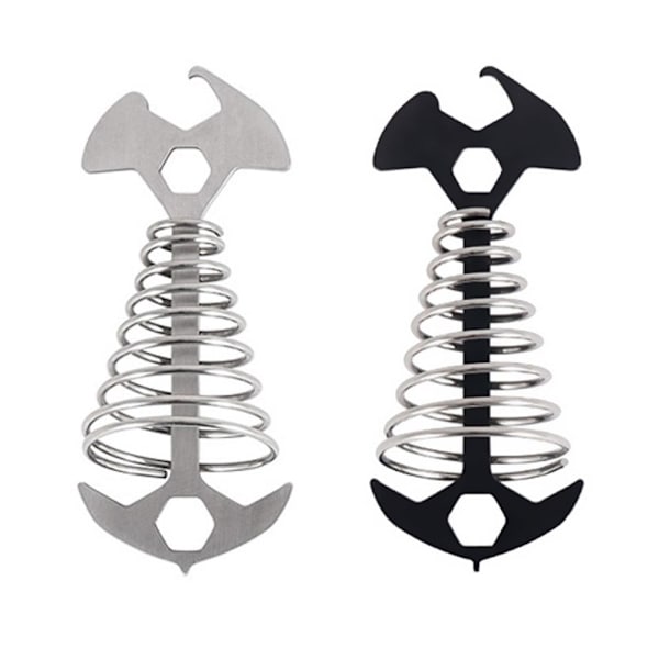 2st Spring Fishbone Ankartältpinnar SILVER Silver