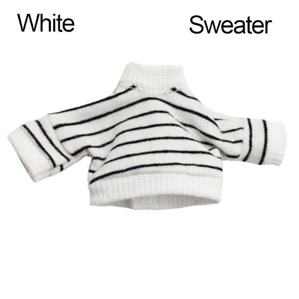 Ministickad tröja Docktröja VIT TRÖJA TRÖJA White Sweater-Sweater