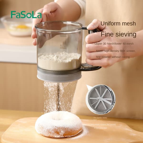 Mjöl Sifter Flour Sil Baking Tool
