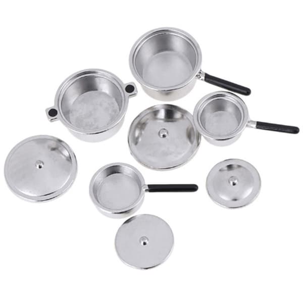 4st/ Set Mini Pot Köksapparater Dockhus