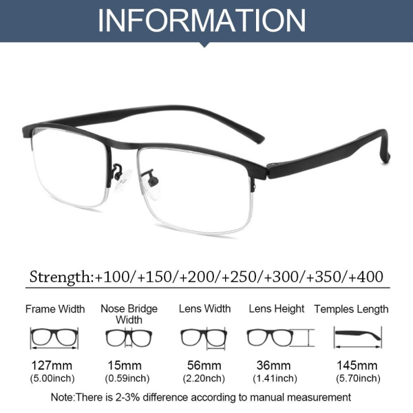Sportslæsebriller Ultra Light Briller BLACK STRENGTH 150 Black Strength 150