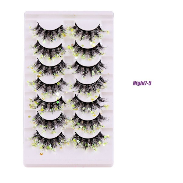 7 Par Glitter Lashes Night Luminous False Eyelashes NIGHT7-5 Night7-5