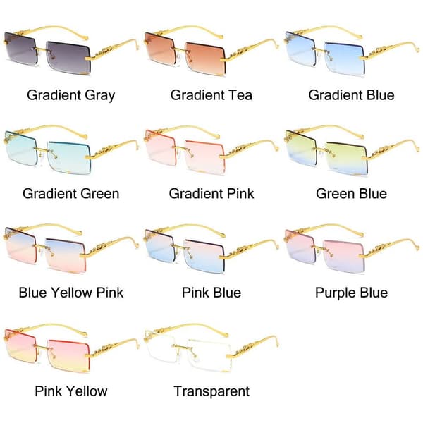 Rektangel solbriller Ocean Lens solbriller GRADIENT TEA Gradient Tea