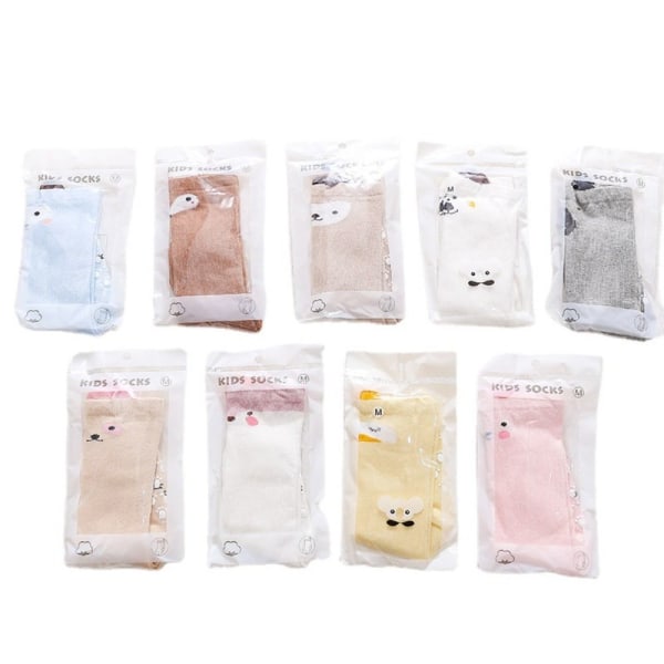 1 Par Fox Baby Sok Toddler Lange Sokker MÆLKHVID Milk White