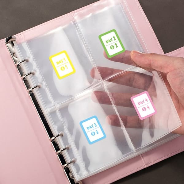 100 Days Envelope Challenge Binder Savings Challenge Book PINK pink