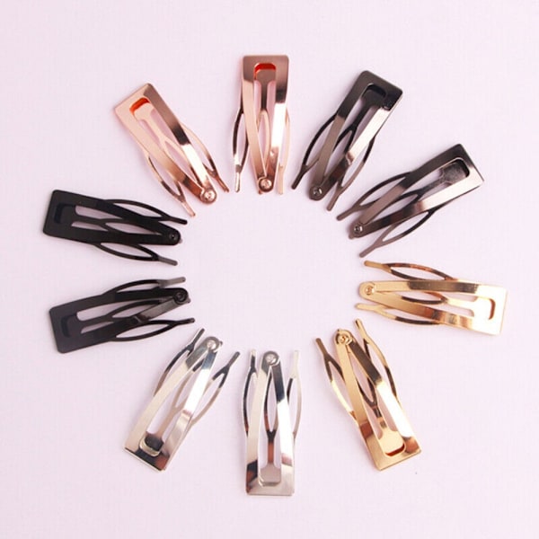 24 kpl Kaksoispitoiset hiusklipsit Metal Snap GOLD gold