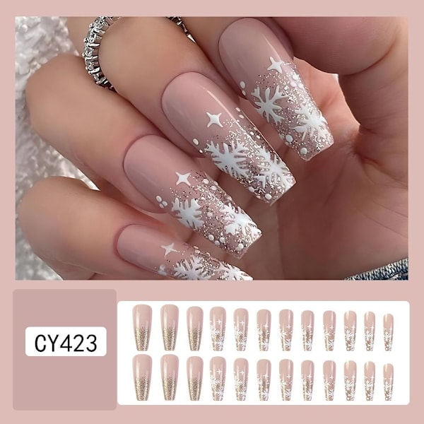 Christmas French Fake Nails Ballerina False Nail 2 2 2