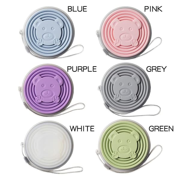 Silikon sammenleggbare kopper kaffekopper LILLA purple