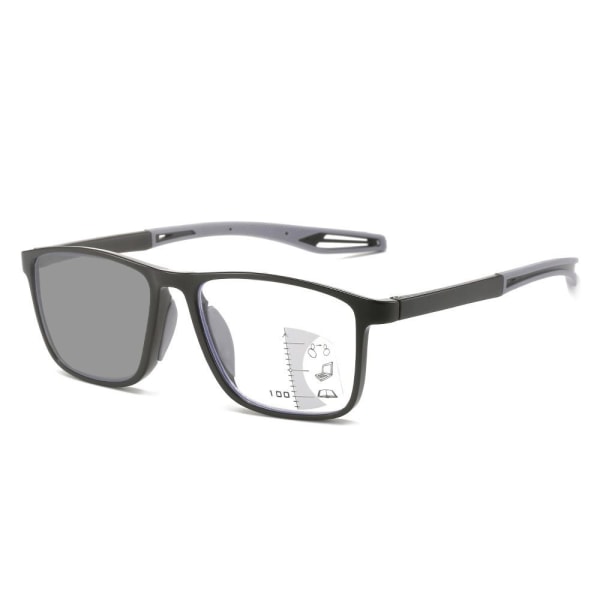 Anti-blåt lys læsebriller Firkantede briller SORT Black Strength 400