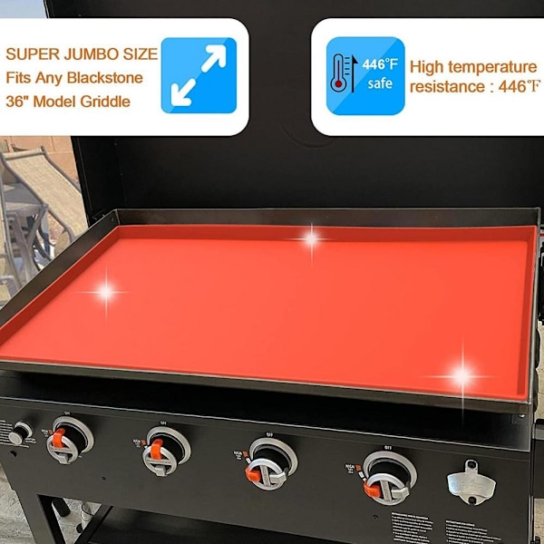 Grill Silikon Grillmatta Bakplatta ORANGE 17INCH orange 17inch