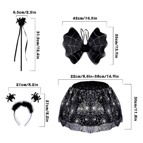 Bat Wings -setit Halloween Cosplay -asu 4 3 kpl / set 4 3 kpl / set 4 3pcs/set