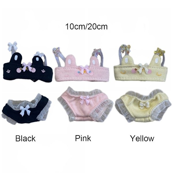 Dukke Badedragt Miniature Bikini GUL 20CM 20CM yellow 20cm-20cm
