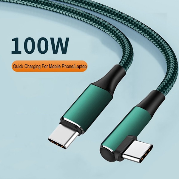 Typ C-kabel USB-C-datasladd GRÖN 2M Green 2m