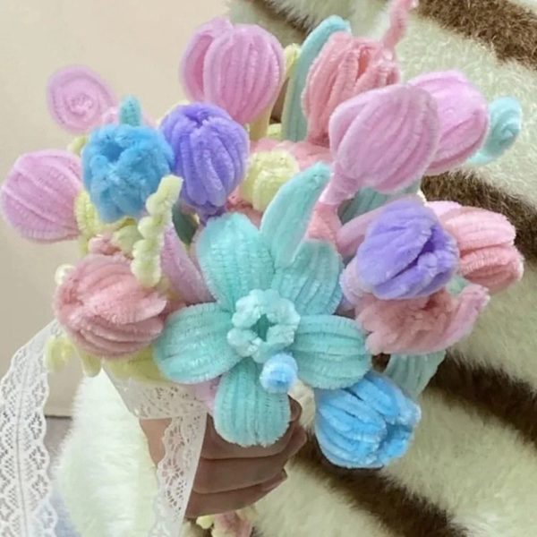 Gör-det-själv blombukett Alla hjärtans dag present APRIKOS 100 STK 100 STK Apricot 100Pcs-100Pcs