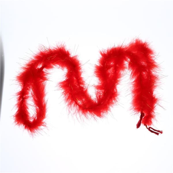 2M Feathers Feather Boa Strip PUNAINEN Red