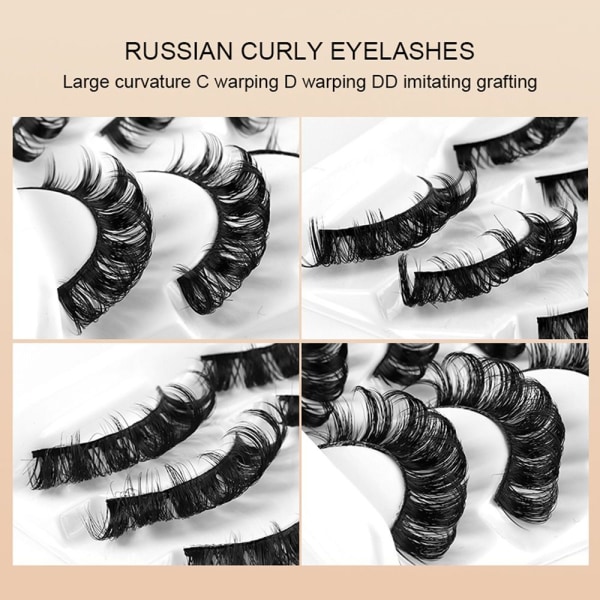 4 par lösögonfransar Russian Strip Lashes 4001 4001 4001