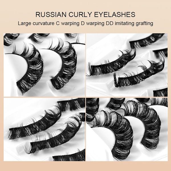 4 paria tekoripsiä Russian Strip Lashes 4010 4010 4010