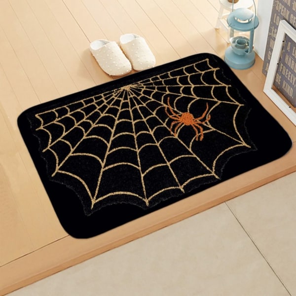 Happy Halloween Dørmåtte Spider Web Rug 4 4 4