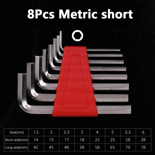 8.5.2011 KPL kuusiokoloavain Metric jakoavain 5 KPL METRIC SHORT 5 KPL 5PCS Metric Short