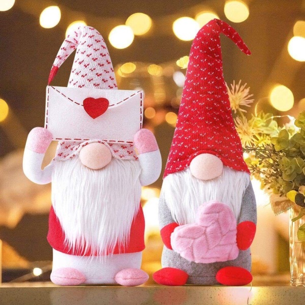 2 kpl Envelope Love Faceless Doll Decoration Kasvoton nukke woman