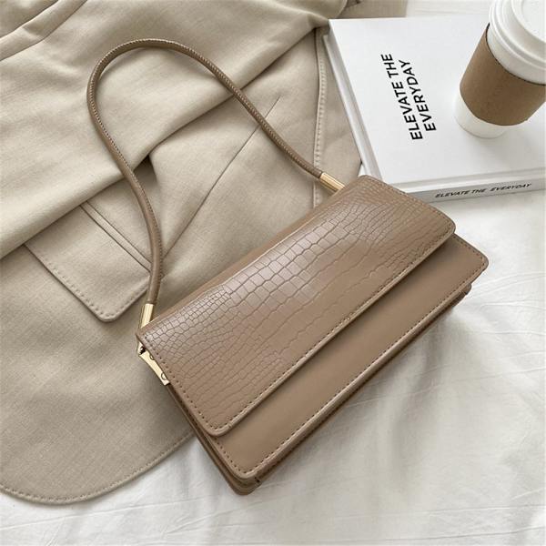 Muoti Olkalaukku Crocodile Pattern Käsilaukut Sling Laukut KHAKI khaki