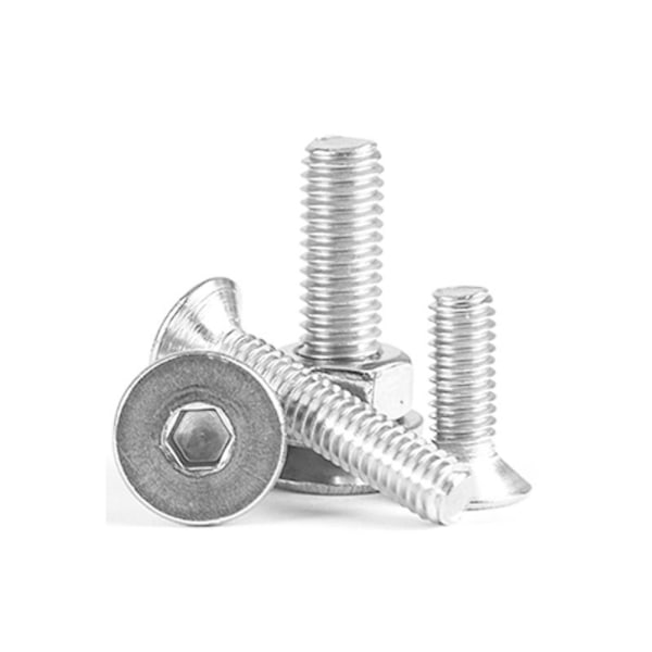 940st Skruv Sortiment Flat Head Socket Cap Skruvar Bultar och