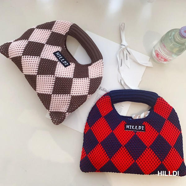 Kudottu laukku Crossbody Laukku PUNAINEN red