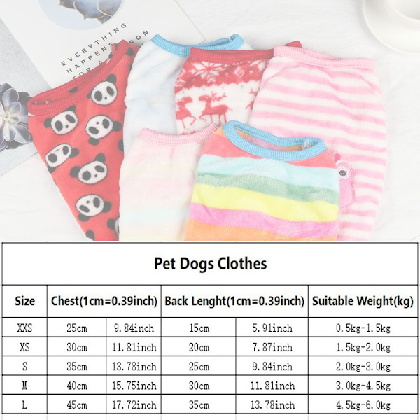 Lemmikkieläinten vaatteet Puppy Vest Koiran haalari XS HEART XS
