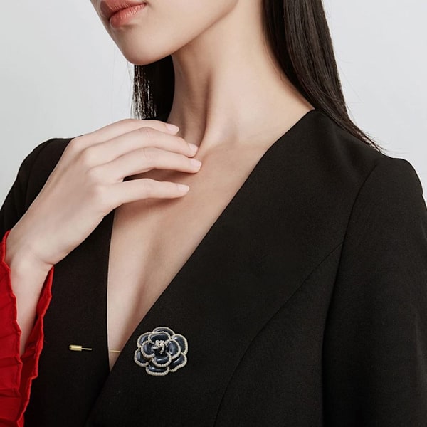 Badge Pin Tørklæde Pin Rund Bakke Broche gold