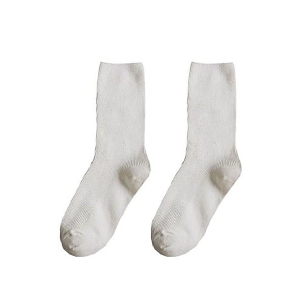 Medium Tube Socks Harajuku Pile Socks VIT white