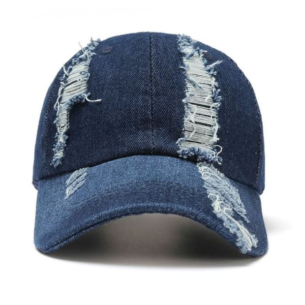 Denim Baseball Caps Distressed Hole Cap SORT black
