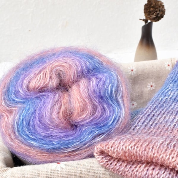 250M Rainbow Mohair Lanka Gradient Color Cake Lanka 04 04 04