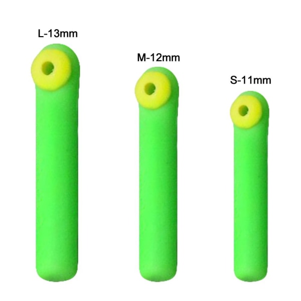 100 kpl:n kaksiytiminen kelluvan istuimen kalastuskoukkutarvikkeet L-13MM L-13MM L-13mm