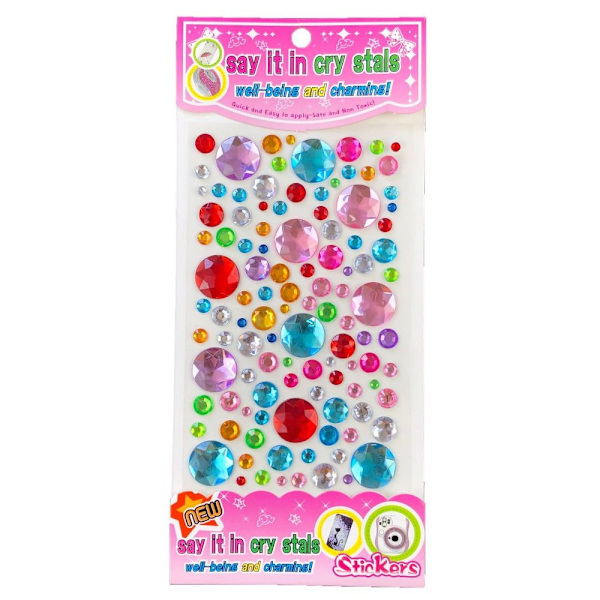 Krystalklistermærker Rhinestone-klistermærker 4 4 4