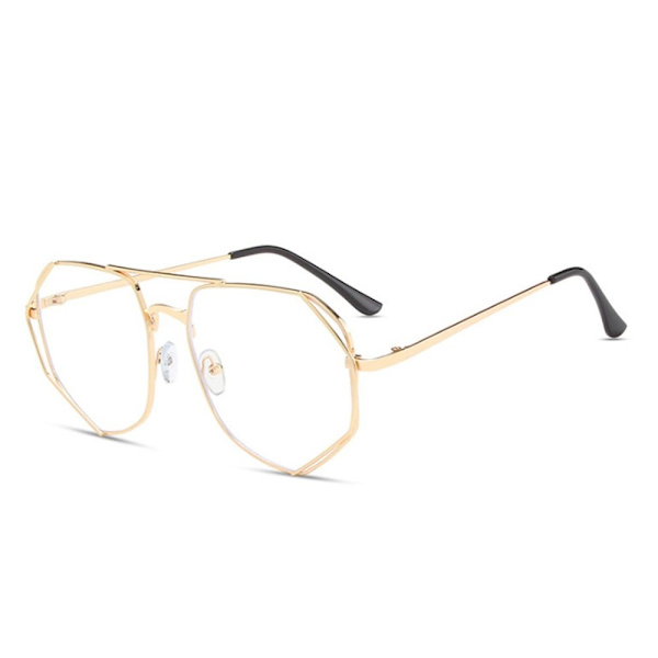 Anti-Blue Light Briller Oversized Briller GULD GULD Gold