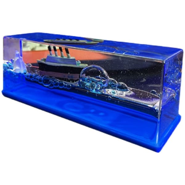 Kryssningsfartyg Fluid Liquid Drift Bottle Timglas Desktop Decor