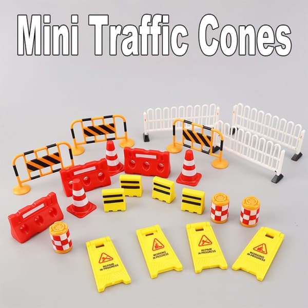 24/40/62PCS Mini Traffic Cones liikennemerkit