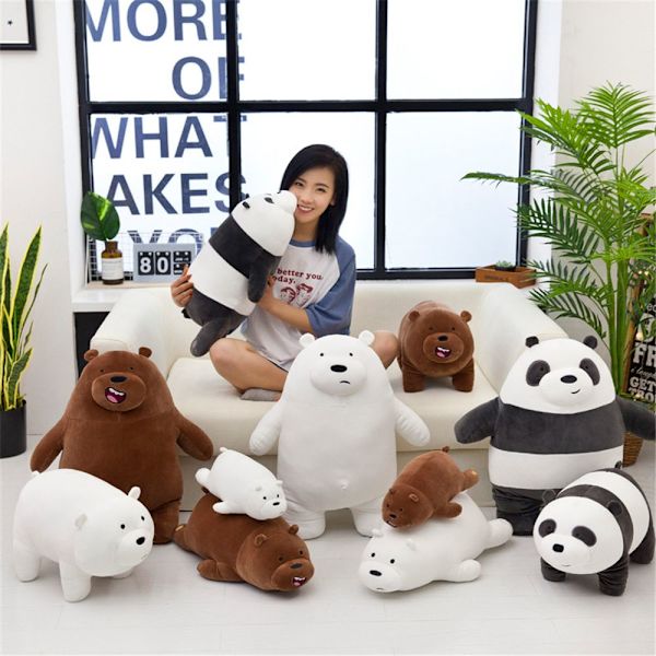 Gosedjur 40 cm Kawaii We Bare Bears Plyschleksak 01