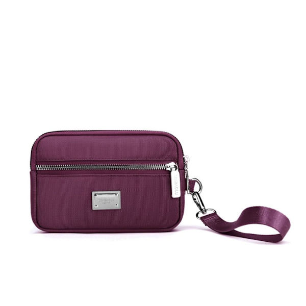 Clutchveske med glidelås LILLA purple