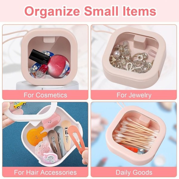 Hair Tie Organizer Smykker Oppbevaringsbeholdere HVIT White